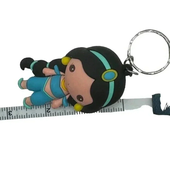 Disney Princess Jasmine Cuties Keychain Bag Charm Key fob EUC - Picture 2 of 4